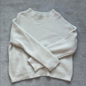 Forever 21 Cream Crew Neck Sweater